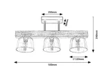 3119 Lampa sufitowa Cardamom E14 3xMAX40W s oak