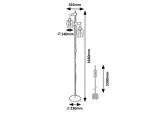 5246 Lampa podłogowa Fabian E27 2x MAX 40W matt black