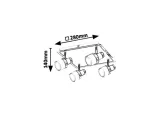5024 Lampa łazienkowa Harold LED/20W IP44 (1600lm,4000K) chrom/czarny/opal 230V, 50Hz