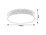 5681 Plafont ARTEMIS LED/ 24W, IP20 ( 1950lm, 3000K), szary/biały 230V, 50Hz
