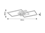 Athelstan,ind.ceil. LED40W,silver/br.alu