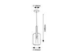 Lissandra,ind.pend.E27 1xMAX40W, D21,5cm