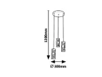 5339 Lampa wisząca Oberon E14 3xmax. 40W kawa/bursztynowy 230V, 50Hz