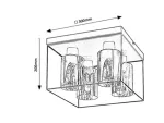 Chadwick,ind.ceil. E27 4xMAX25W, L30cm
