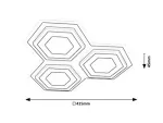 Bitsi,ind.ceil. LED72W, L43cm, black