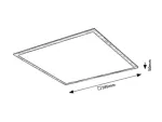 6908 Lampa sufitowa Almond LED 40W 4000K beech 60cm
