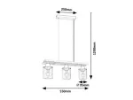 Niylah,ind.pend. E27 3xMAX25W, H120cm