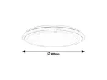 1510 Plafon LEONIE RGB LED/32W, IP20 ( 2400lm, 3000K-6500K), biały 230V, 50Hz
