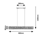 3091 Lampa wisząca Cinnamon ind Pend LED 15W 3000K oak