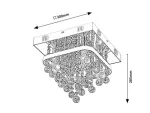 2238 Lampa sufitowa Pallas LED23W+4xE14 chrome 30cm