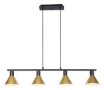 3160 Lampa wisząca Alvaro E14 4XMAX40W black+gold