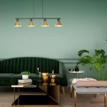 3160 Lampa wisząca Alvaro E14 4XMAX40W black+gold