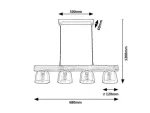 3120 Lampa wisząca Cardamon E14 4xMAX40W s oak