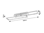 Demetrius,ind.ceil. LED40W, L83cm