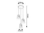 3545 Lampa wisząca Zenaida E27 3x MAX 60W czarny