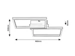 Ludano,ind.ceil. LED40W, L46x41cm