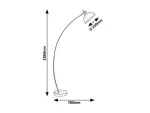 5592 Lampa stojąca OTTO,E-27, 1max 60W, IP20, matowy czarny/złota folia 230V, 50Hz