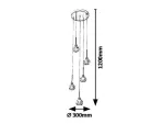 5396 Lampa wisząca Kassia G9 / 5xmax. 5W złota