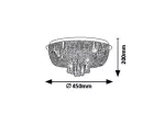 6806 Plafon Larisha G9 / 6x max,40W chrom / przeźroczysty 230V, 50Hz