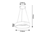 3929 Lampa wisząca Adeline LED 24W, szara, okrągła