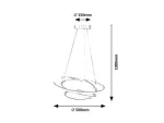 Esilda,ind.pend. LED42W, D50cm, sat.chr.