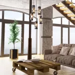 5340 Lampa wisząca Oberon E14 5xmax. 40W kawa/bursztynowy 230V, 50Hz