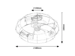 Cadmus,ind.ceil. E27 3xMAX35W, D48cm