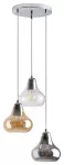 7977 Lampa wisząca Jezabel LED/ e-27 3x max.60W, IP20 19659,19660, 19661 chrom/ kolor dymny 230V, 50Hz