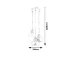 7977 Lampa wisząca Jezabel LED/ e-27 3x max.60W, IP20 19659,19660, 19661 chrom/ kolor dymny 230V, 50Hz