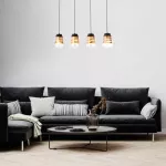 3544 Lampa wisząca Zenaida E27 4x MAX 60W czarny