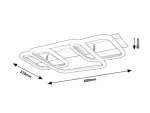 6997 Lampa sufitowa Fandral LED 42W s chrome 60cm