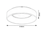 3928 Lampa sufitowa Adeline LED 24W, szara, okrągła
