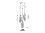 Bellini,ind.pend. E27 3xMAX60W, D30cm