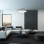 3927 Lampa wisząca Adeline LED 28W, szara, prostokąt