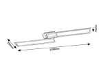 Benedick,ind.ceil. LED40W, L110cm