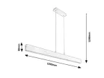 6670 Lampa wisząca Tithania LED 24W br alu L120cm