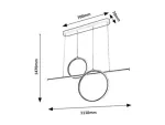 6970 Lampa wisząca Willow ind Pend LED 48W 2760lm czarna matowa