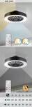 5419 Lampa sufitowa Adonias ind Fan LED 35W black D48