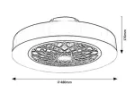 5419 Lampa sufitowa Adonias ind Fan LED 35W black D48