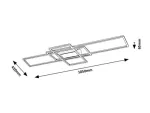 6869 Lampa sufitowa Thabita LED 54W s chrome L105cm