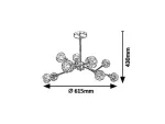 5395 Lampa wisząca Kassia G9 / 9xmax. 5W złota