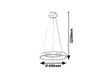5054 Lampa wisząca Carmella Led / 50W złoty/ biały, IP20 230V, 50Hz