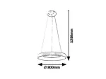 5055 Lampa wisząca Carmella Led / 80W złoty/ biały, IP20 230V, 50Hz