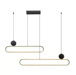72268 Circado lampa wisząca czarna/zota LED 48W barwa światła ciepła IP20 G