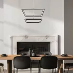 72243 Sidona lampa wisząca czarna LED 48W barwa światła ciepła IP20 G