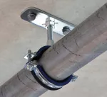 PBF Płyta bazowa do prętów gwintowanych z dwoma otworami, Stal, EG, M12 Pręta, 120 mm