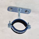 PBF Płyta bazowa do prętów gwintowanych z dwoma otworami, Stal, EG, M8, M10 Pręta, 120 mm