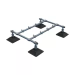 Zestaw z 4-ema podporami - system wsporników nVent CADDY Pyramid, 1 257 mm