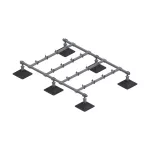 Zestaw z 6-cioma podporami - system wsporników nVent CADDY Pyramid, 2 172 mm