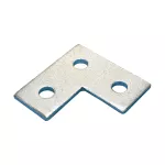 Płaski łącznik narożny z trzema otworami, S316, 85 mm x 85 mm